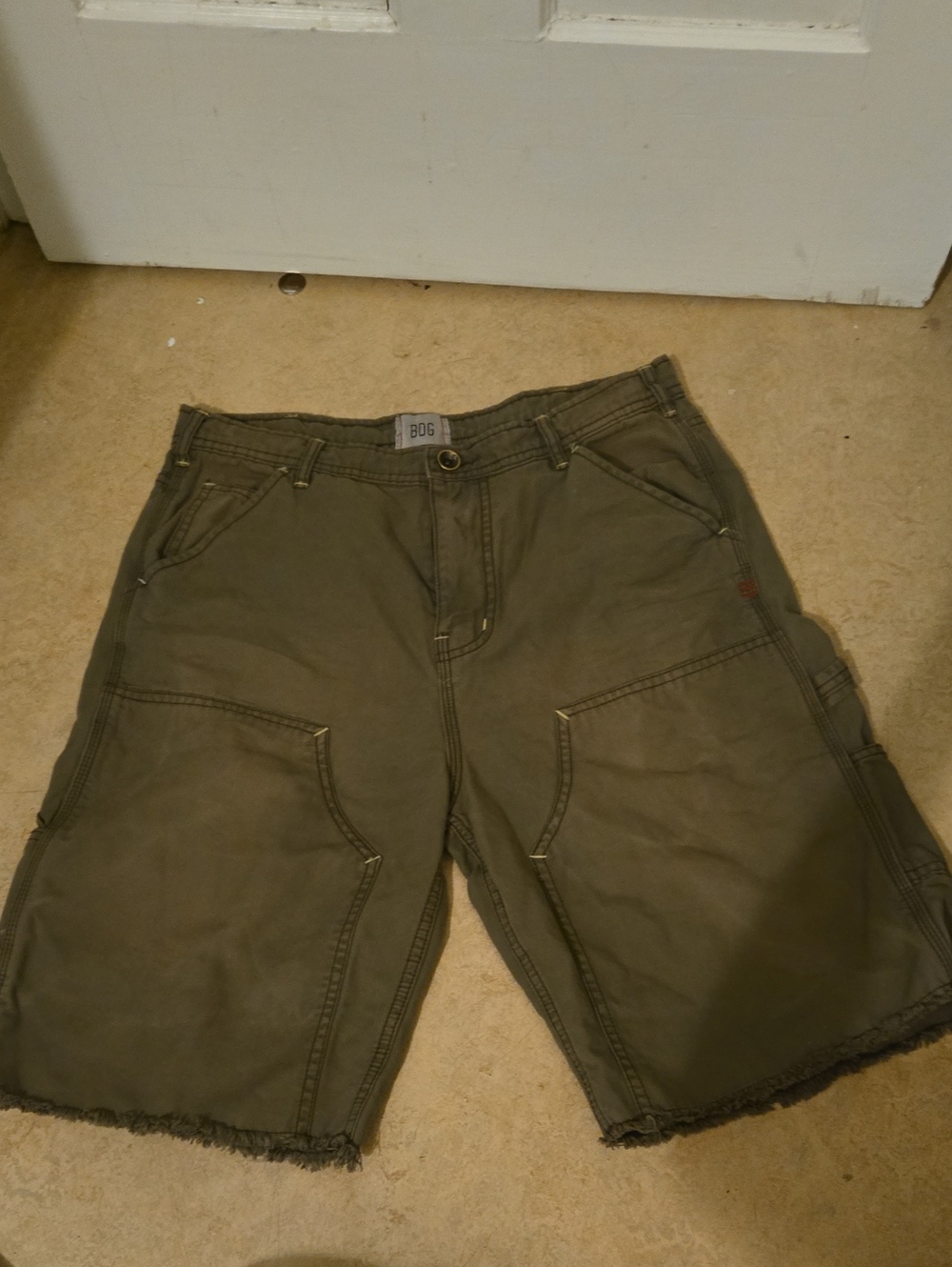BDG Olive Utility Carpenter Shorts